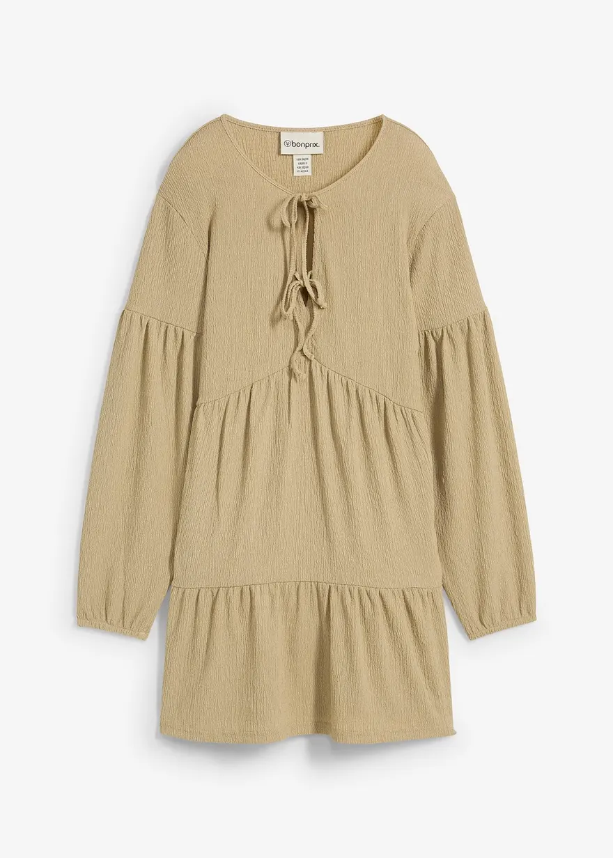 Shirtkleid aus strukturiertem Crêpe