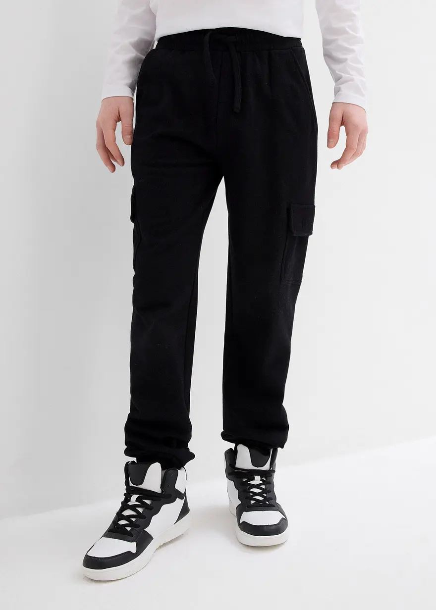 Jogginghose mit Cargotaschen aus reiner Bio-Baumwolle