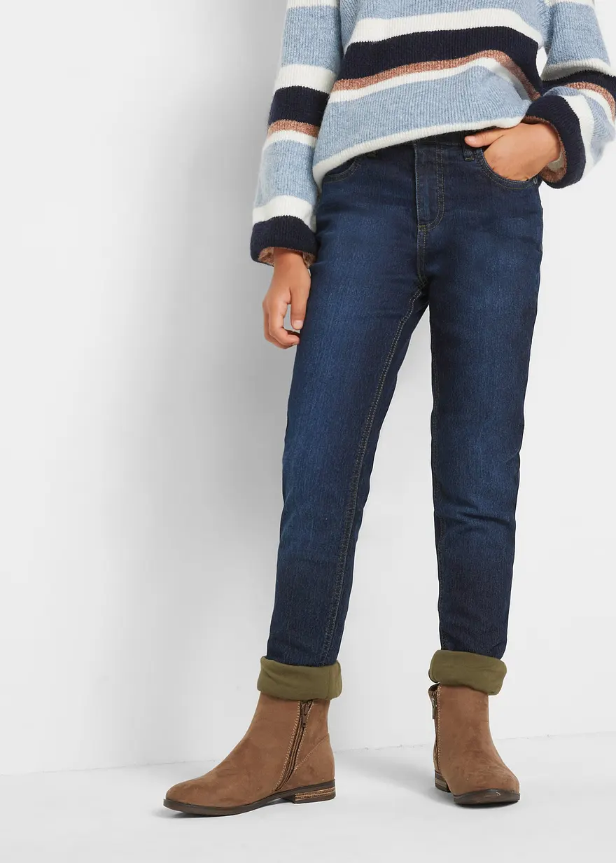 Thermojeans mit Jerseyfutter Mid Waist