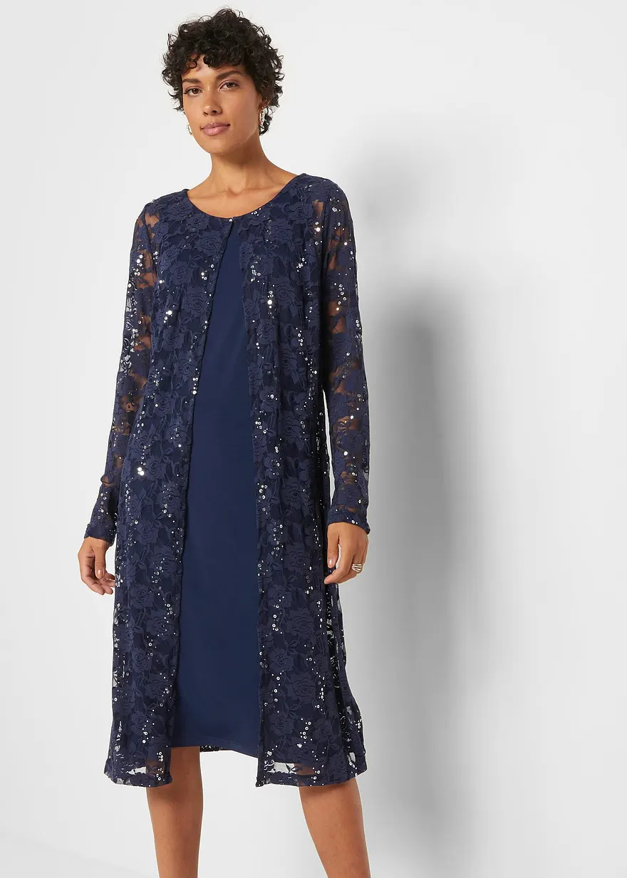 Kleid mit Spitze (2-tlg. Set)