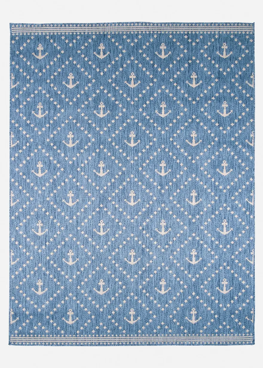 In-und Outdoor Teppich mit Anker Motiv