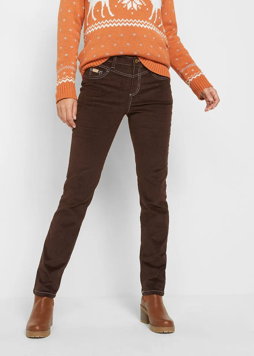 Slim Fit Stretch-Cordhose