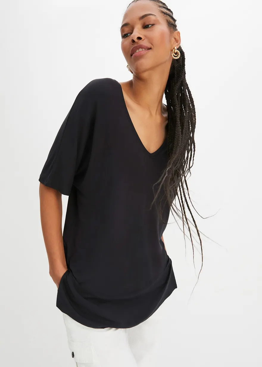 Long-Shirt aus nachhaltigem Viskose-Mix