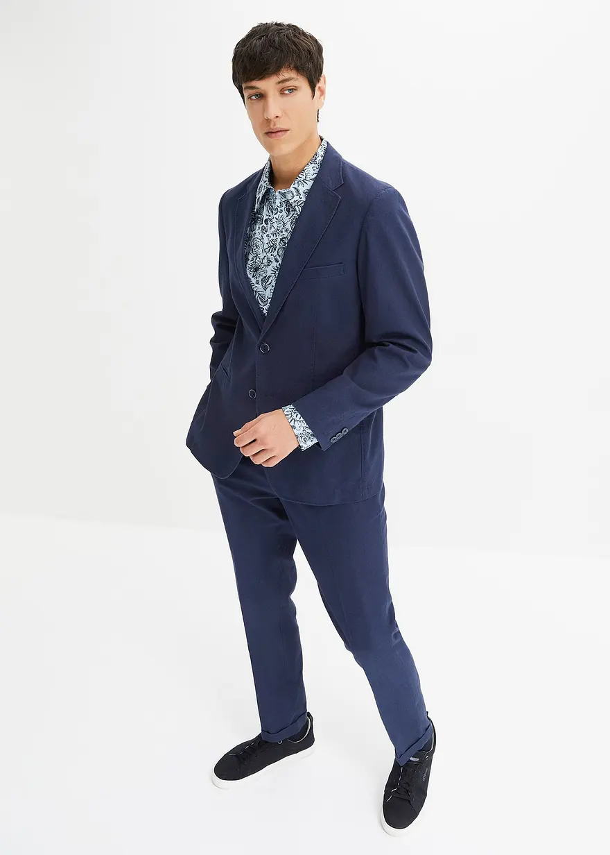 Anzug mit Leinen (2-tlg.Set), Slim Fit