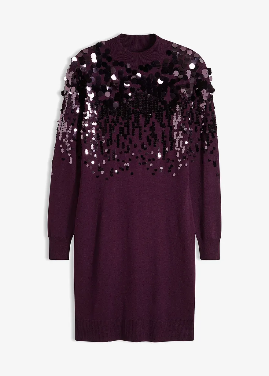Strickkleid mit Pailletten
