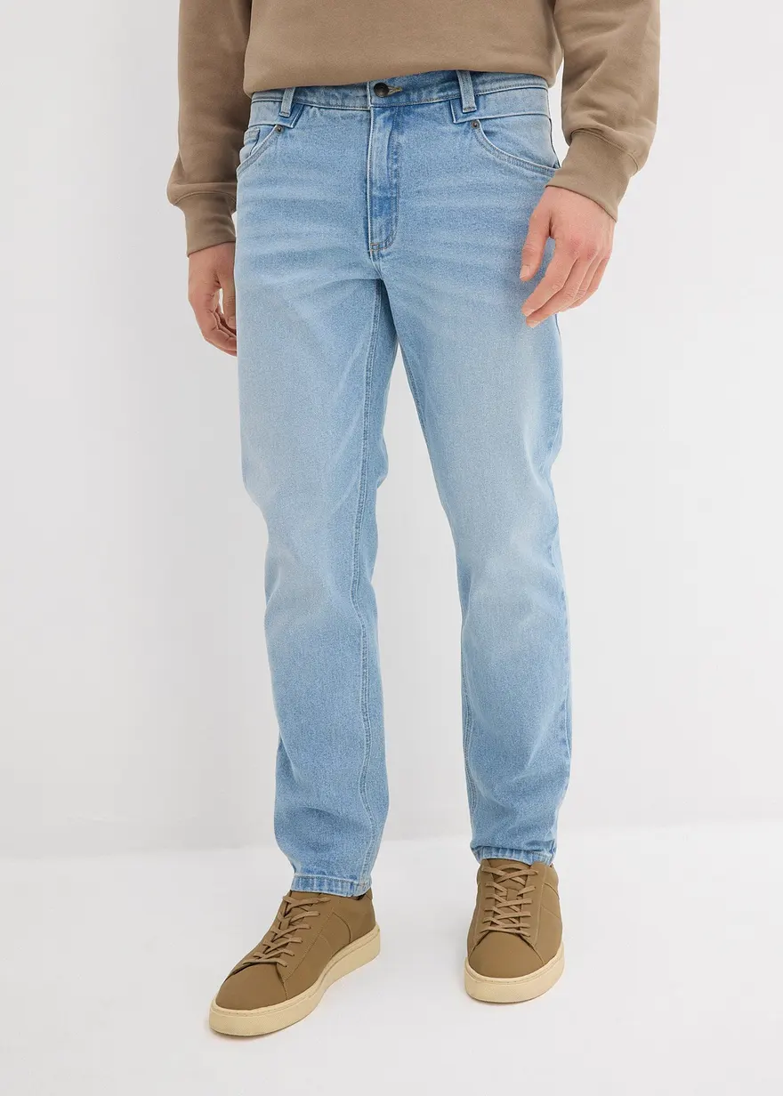 Relaxed Fit Stretch-Jeans aus schwerem, robustem Denim, Tapered