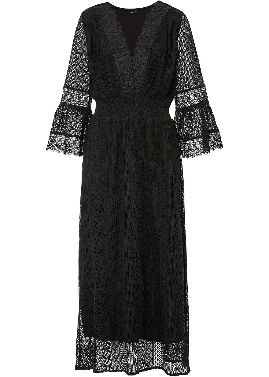 Maxikleid in Crochet-Optik