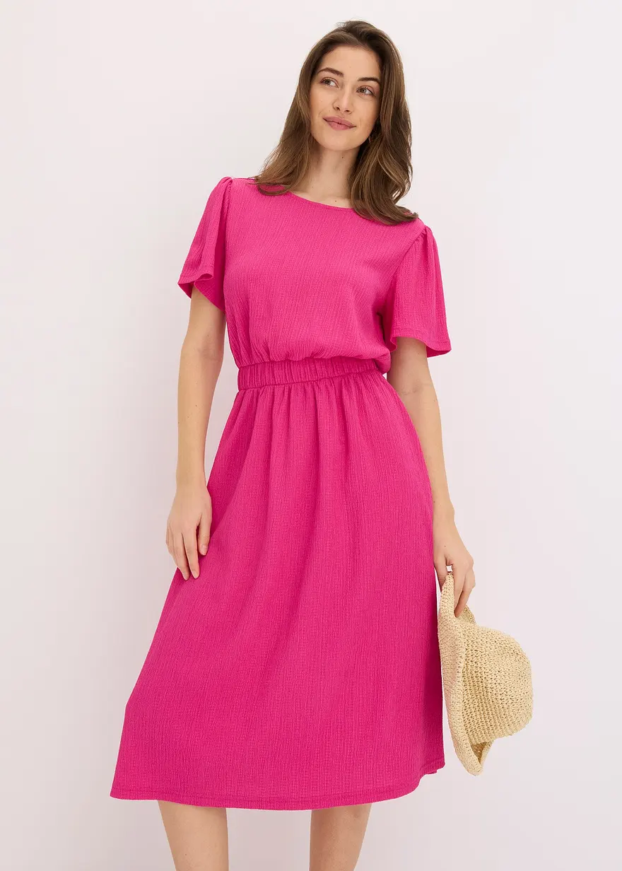 Jerseykleid aus strukturiertem Crêpe