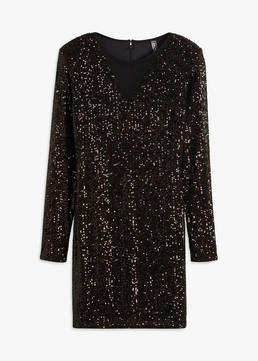 Paillettenkleid mit Schulterpolstern