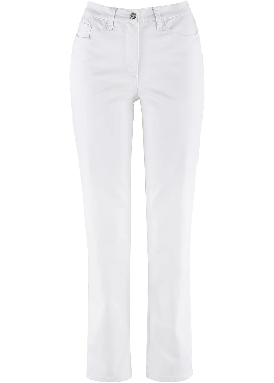 Stretchhose mit geradem Bein, Mid Waist
