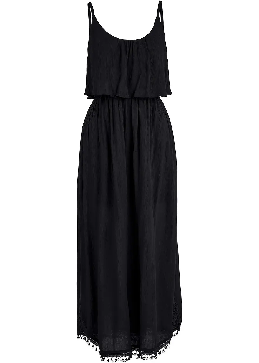 Maxikleid aus strukturiertem Crinkle