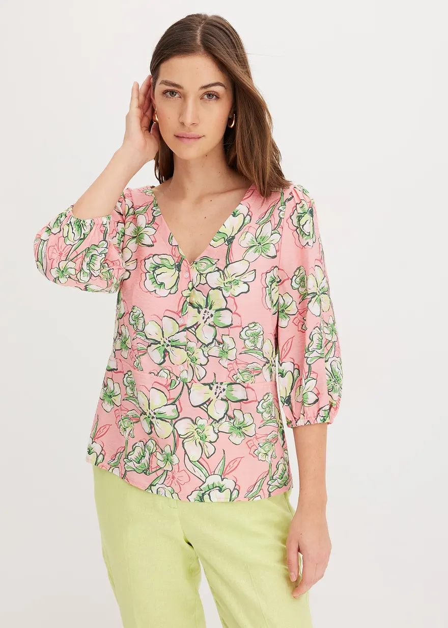 Bluse aus feinem Viskose-Mix