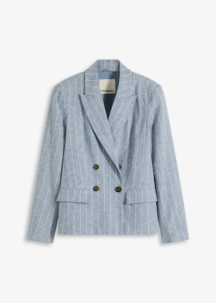 Blazer mit Leinenanteil