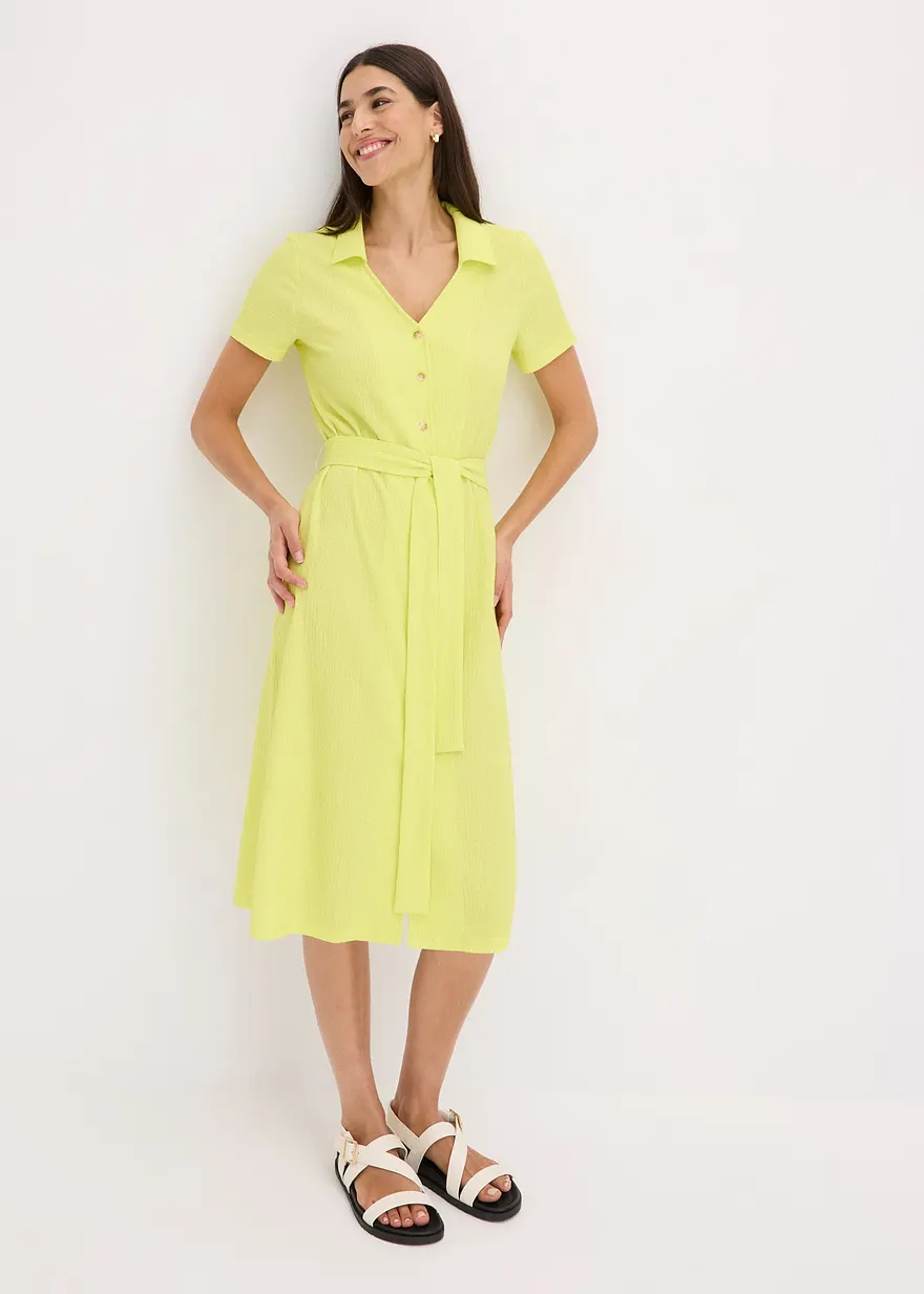 Jerseykleid aus luftigem Crêpe