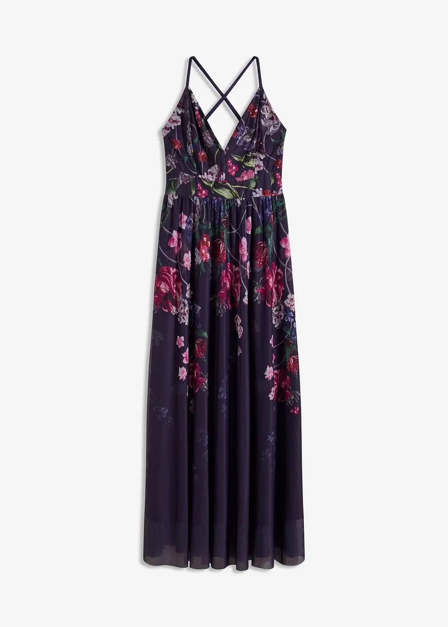Maxikleid aus zartem Tüll mit Trägern
