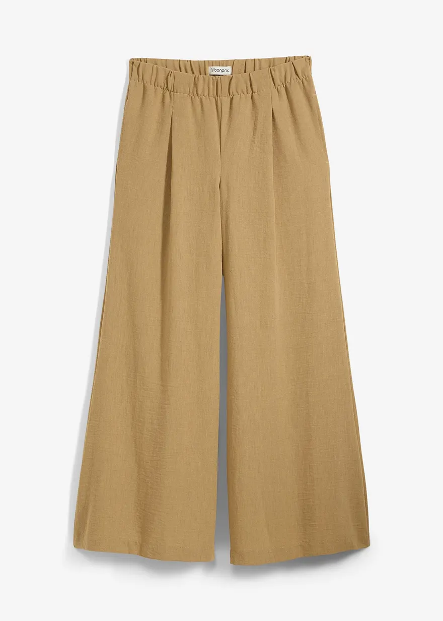 Palazzo-Hose mit Bundfalten