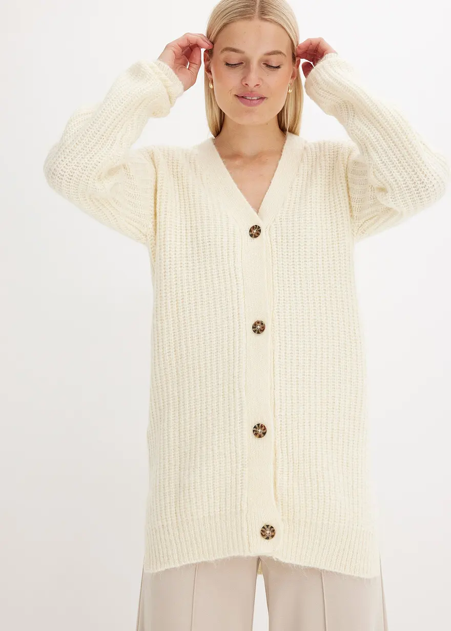 Strickjacke mit Wollanteil