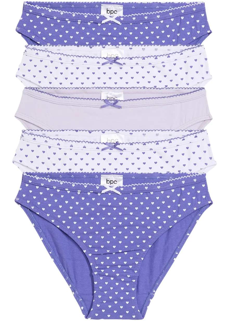 Slip mit weicher Baumwolle mit Satin-Schleife (5er Pack)