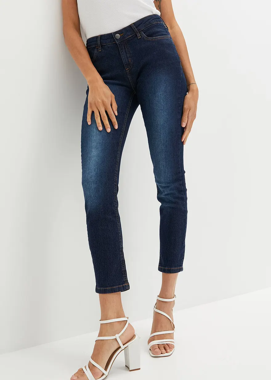 Slim Fit Jeans Mid Waist, cropped