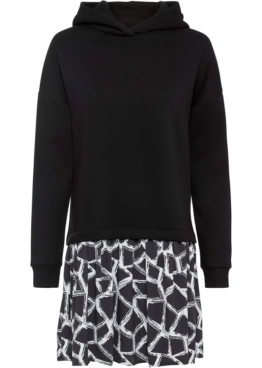 Sweatkleid in 2-in-1 Optik