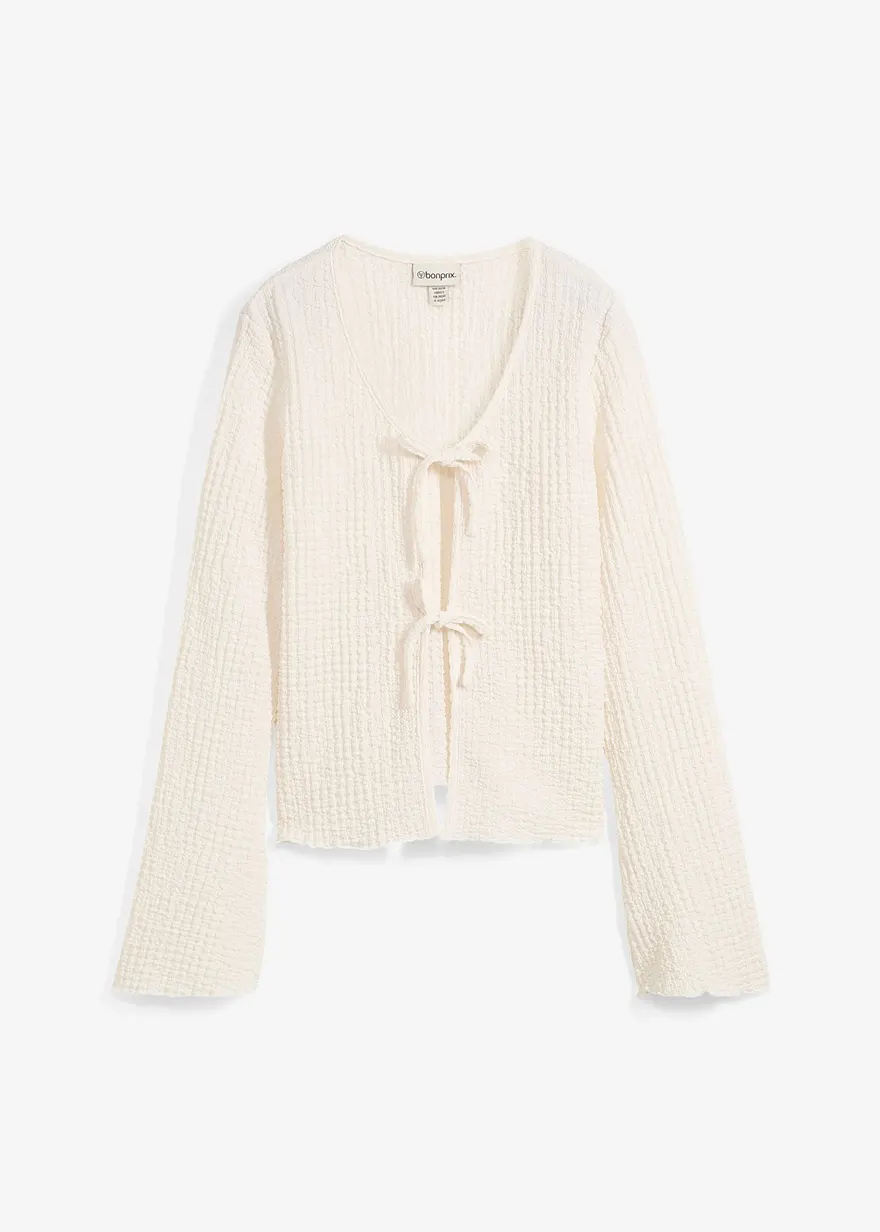 Shirtjacke aus strukturiertem Crêpe