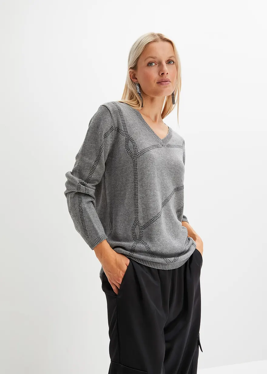 Pullover mit Strass-Applikation