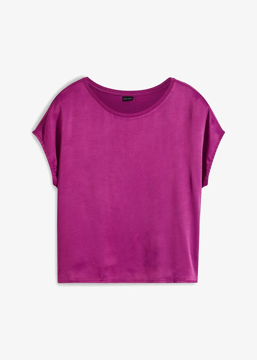 Shirt mit Satineinsatz