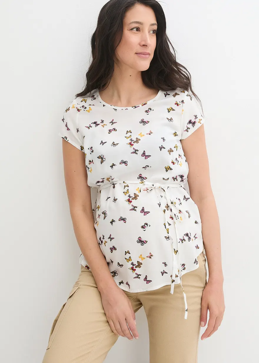 Umstandsbluse mit Bindeband