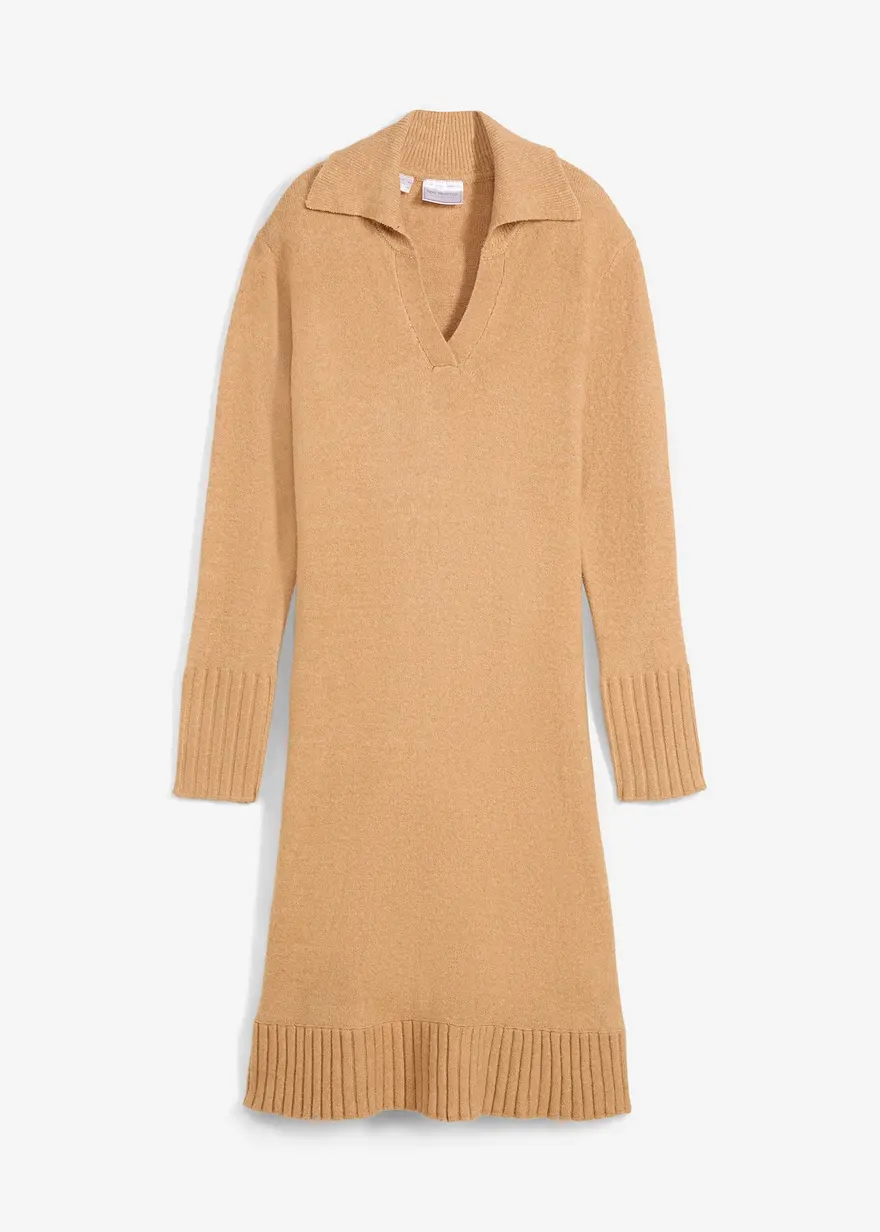 Strickkleid mit Polokragen