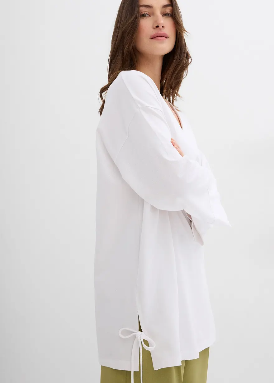 Oversize-Shirt aus elastischem Bio-Baumwoll-Mix