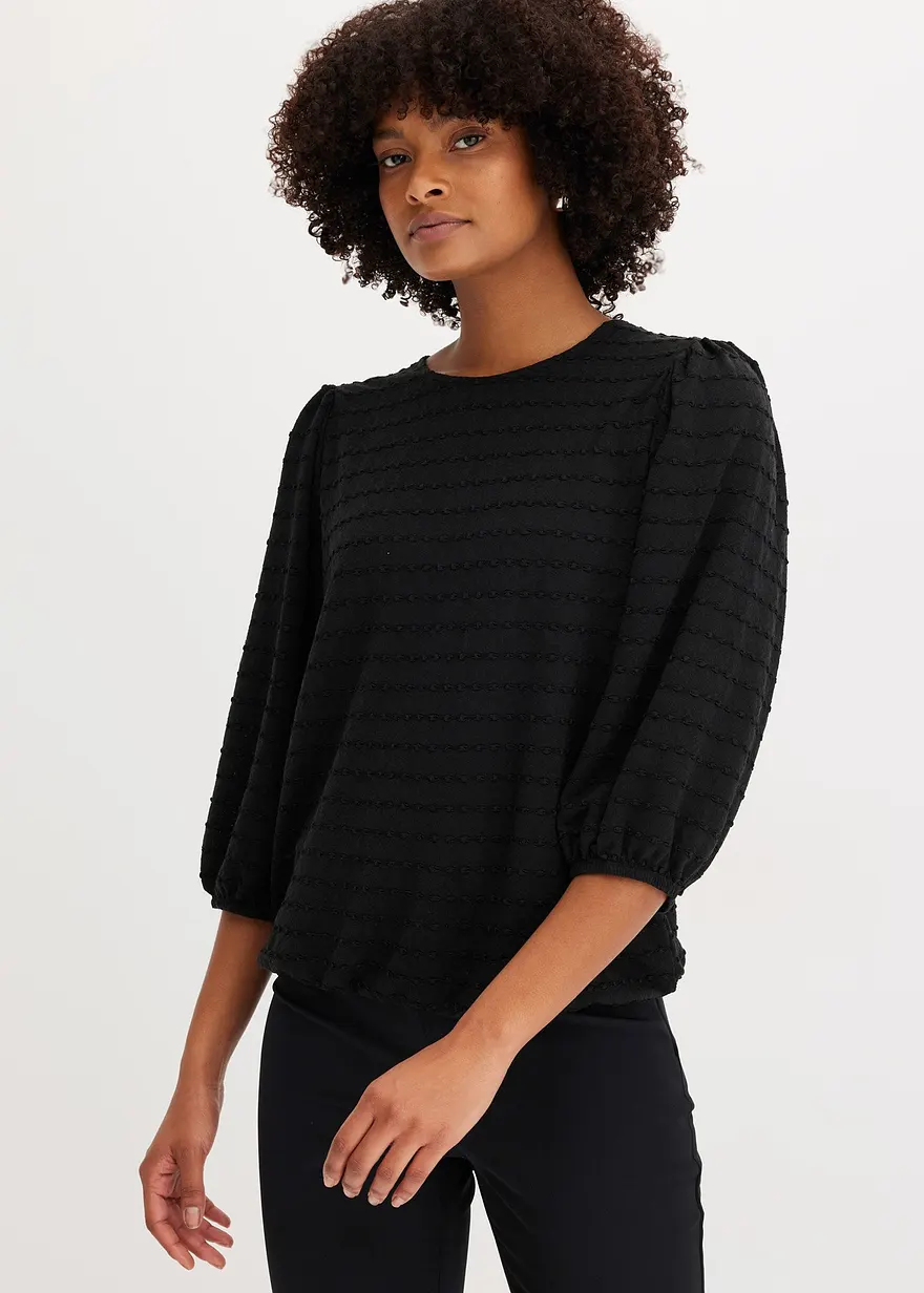 Shirt-Tunika mit Struktur