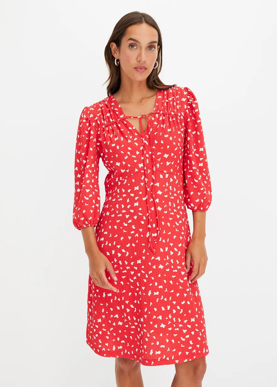 Kleid aus strukturiertem Crêpe