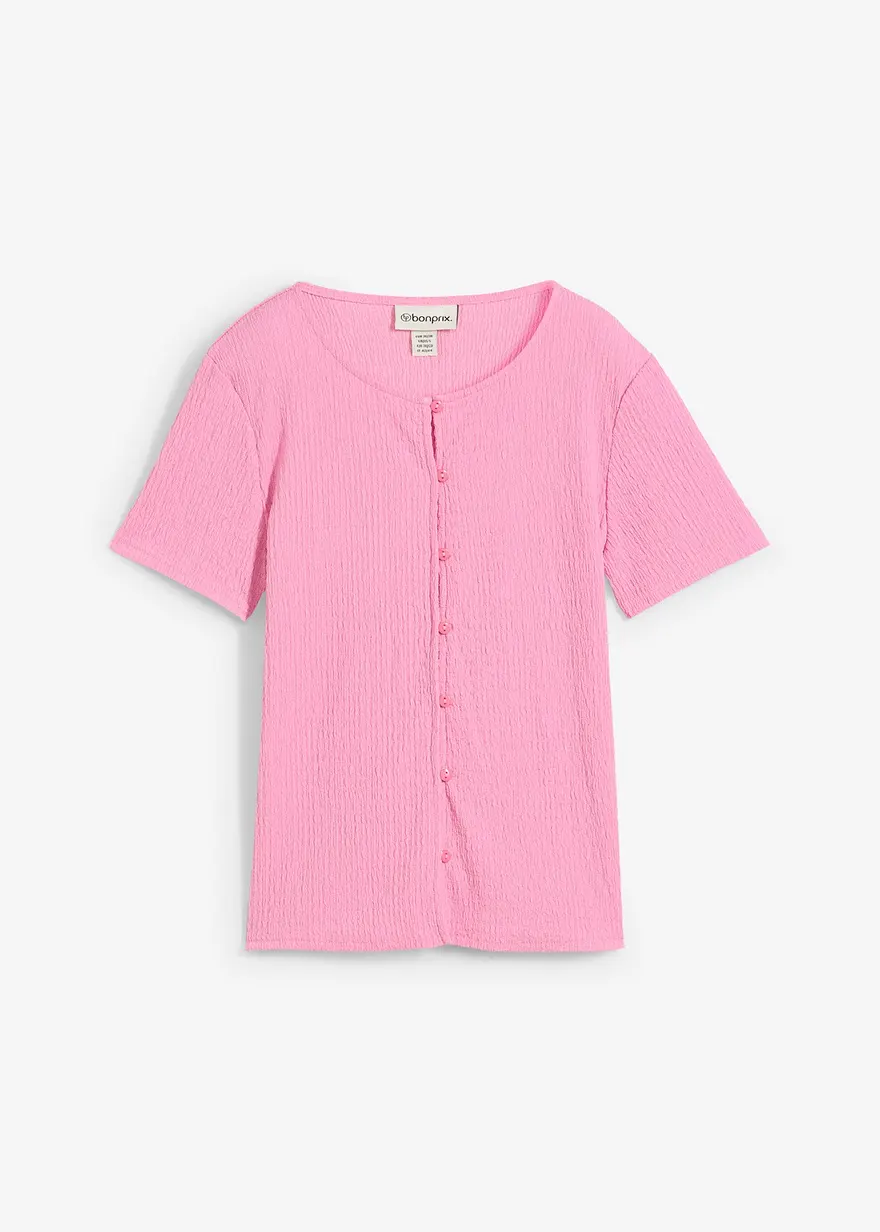 Shirt mit Struktur und Knopfleiste