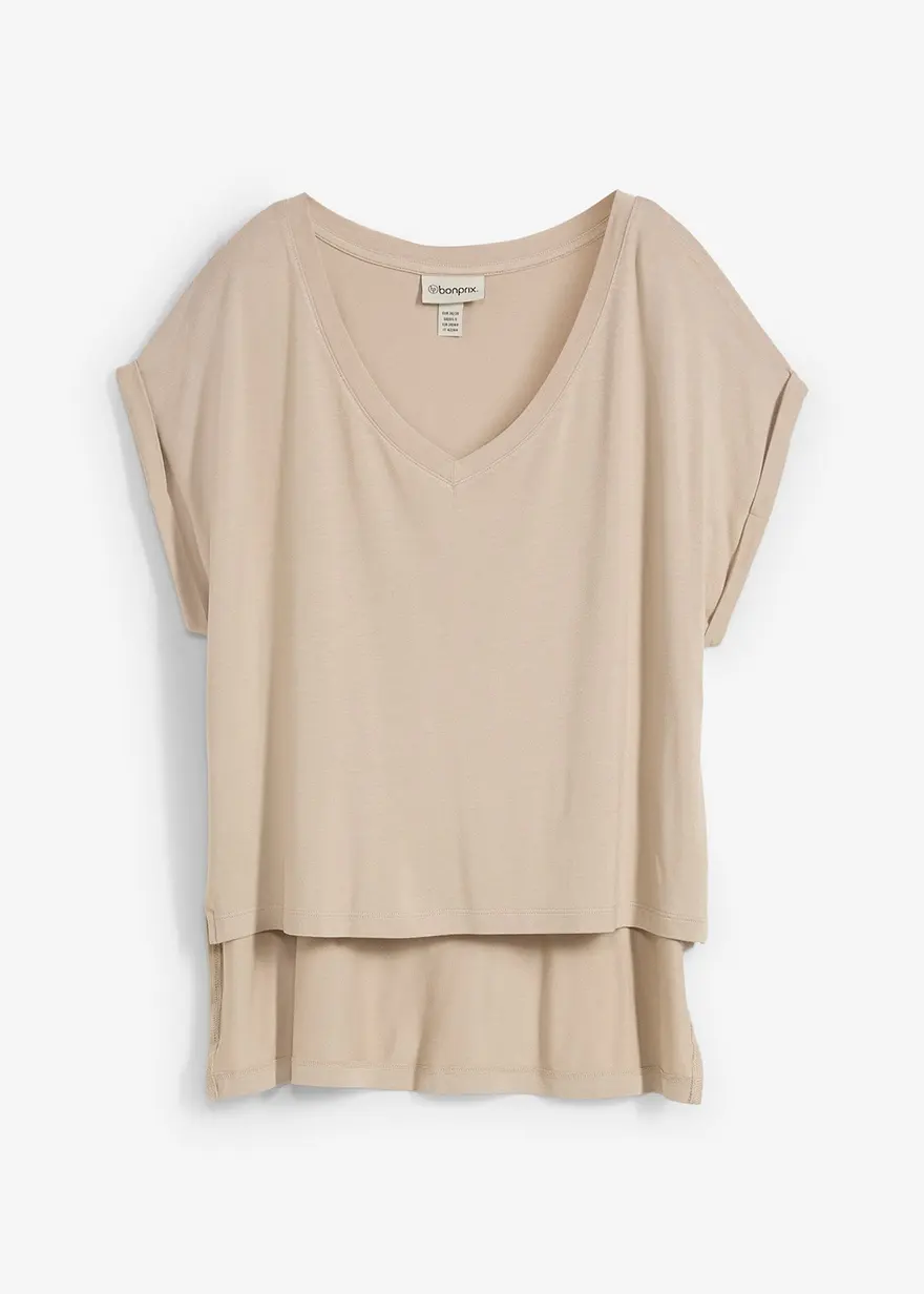 Oversized-Shirt aus fließendem Viskose-Mix