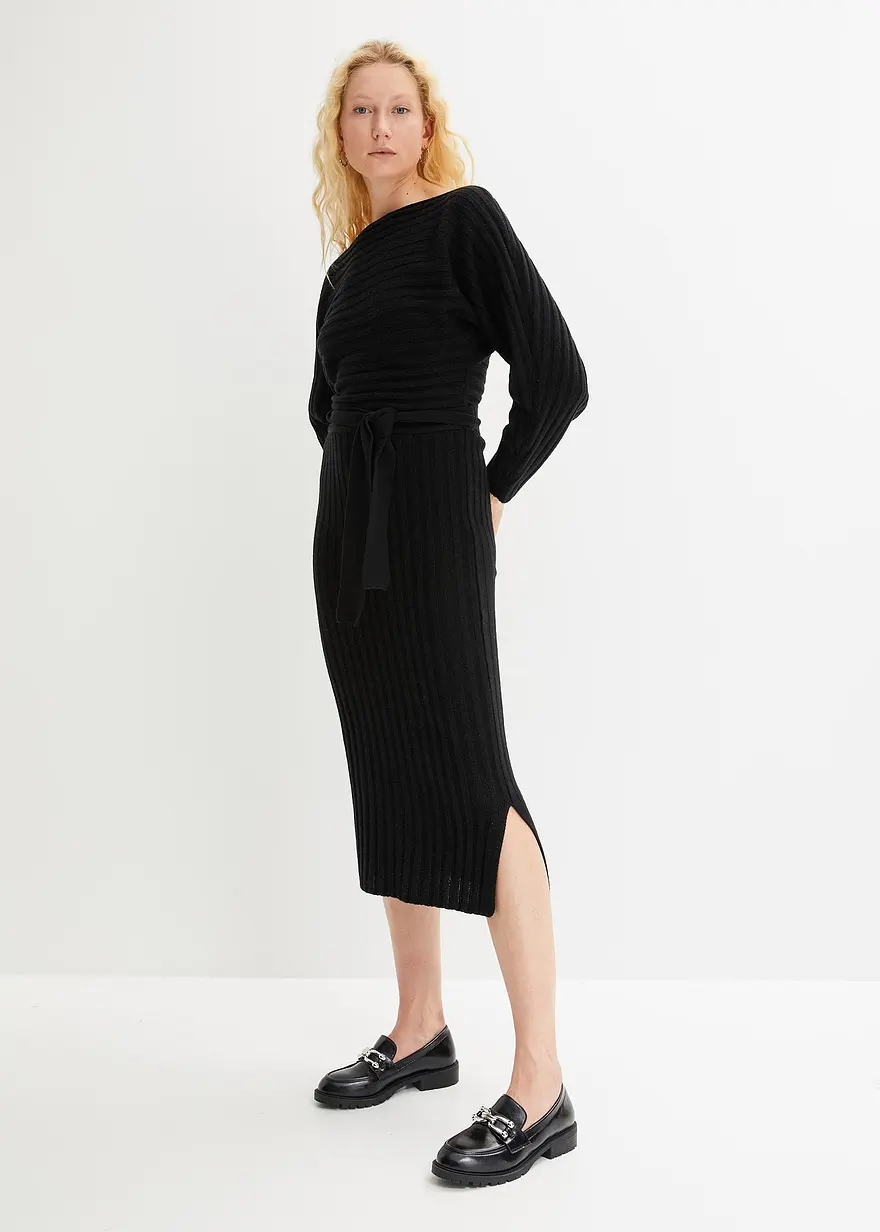 Strickkleid mit Gürtel (2-tlg.Set)