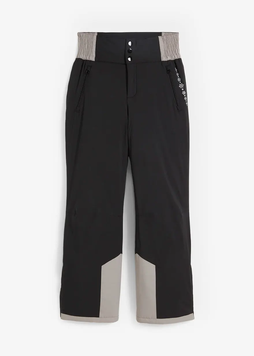 Ski Thermo-Funktionshose mit High Waist Bequembund, wasserdicht, Straight