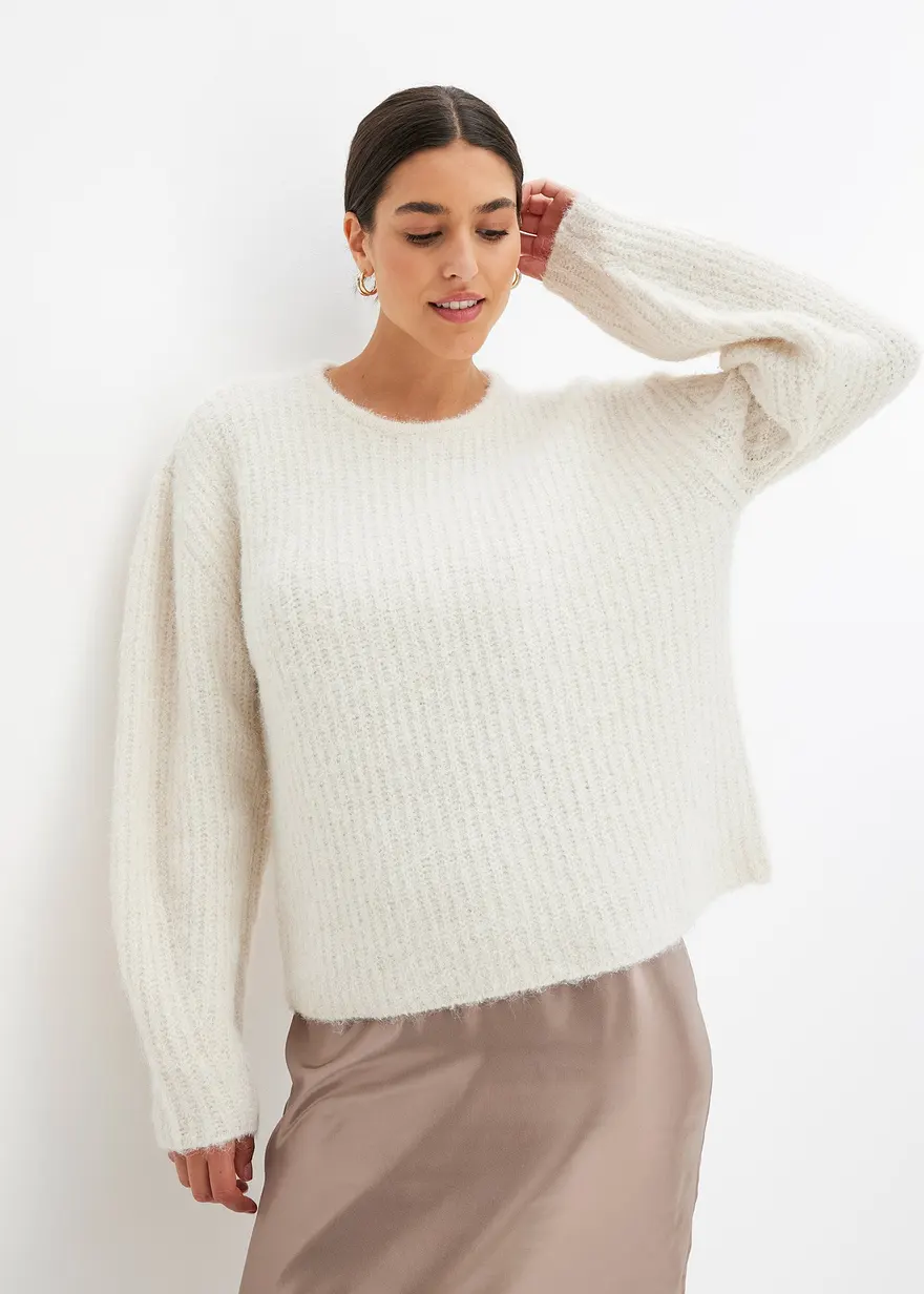Pullover aus flauschigem Strick