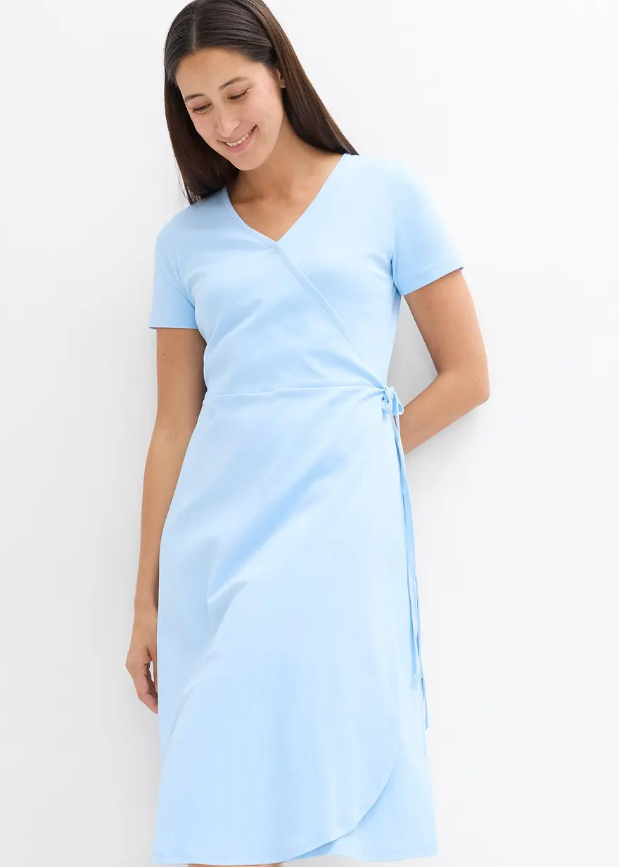 Jerseykleid mit Wickeldetail