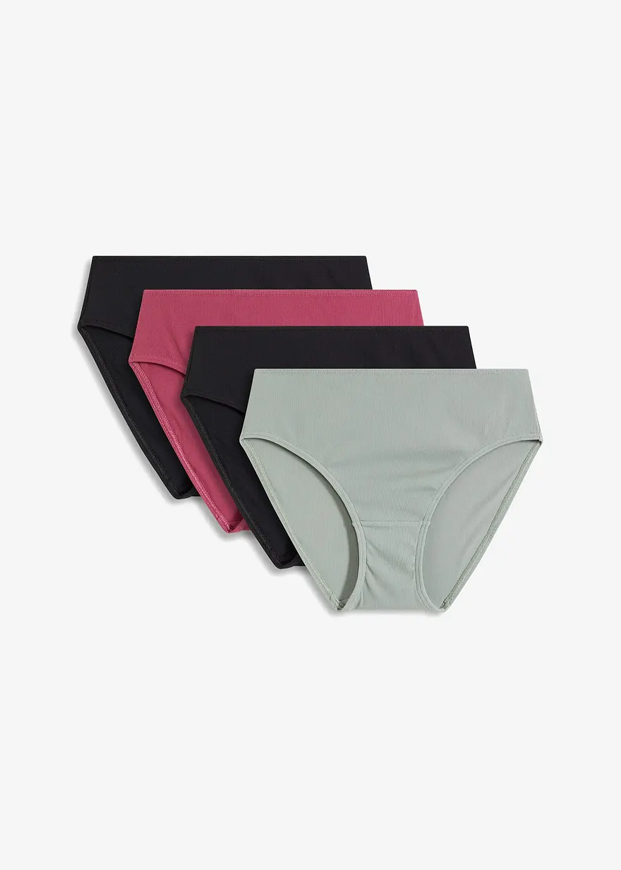 Microfaser Maxislip aus Rippe (4er Pack)