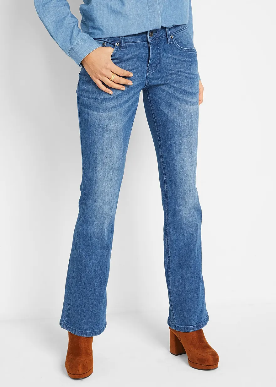 Bootcut Jeans Mid Waist, Stretch