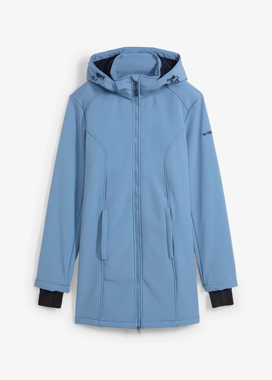 Funktions-Softshell-Longjacke mit Teddyfleece