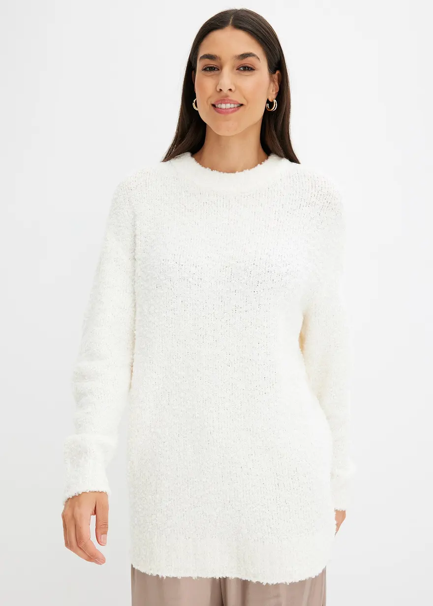 Oversize-Pullover aus Bouclé