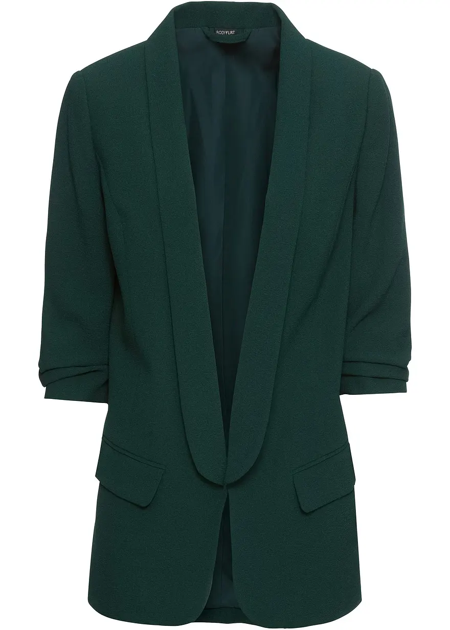 Longblazer mit drapierten Ärmeln