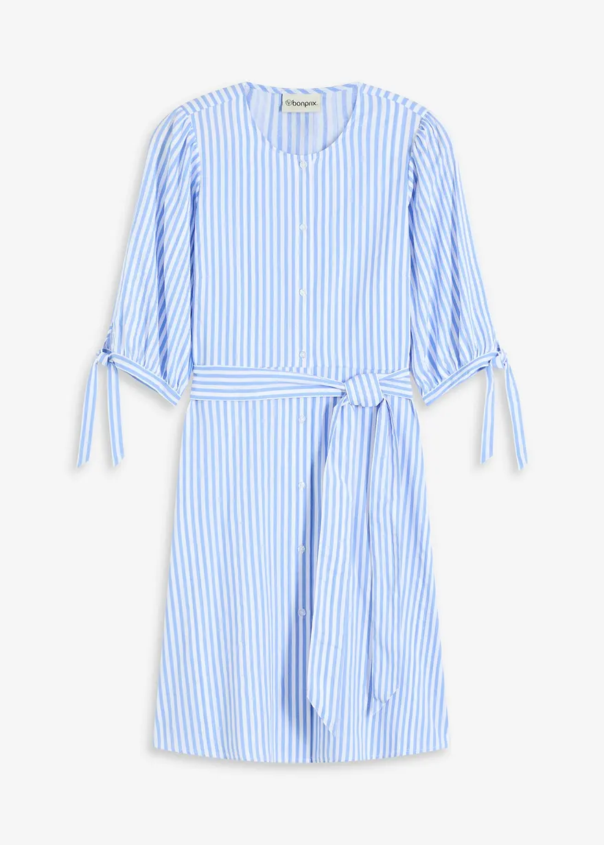gestreiftes Blusenkleid