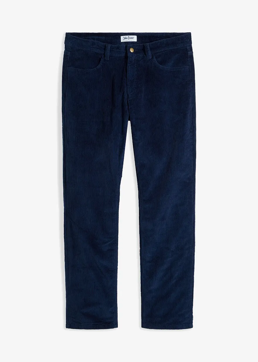 Thermo Relaxed Fit Cordhose mit Flanellfutter, Straight