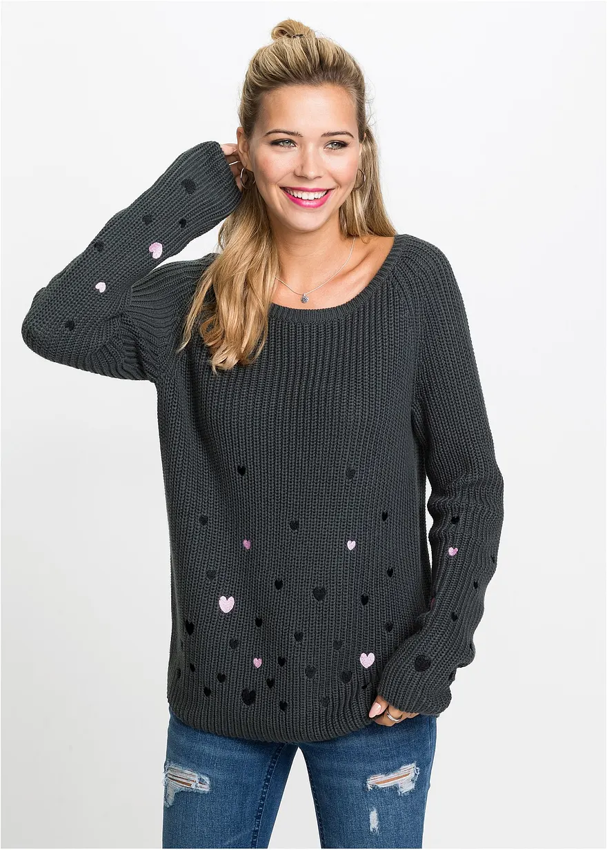 Pullover mit Stickerei