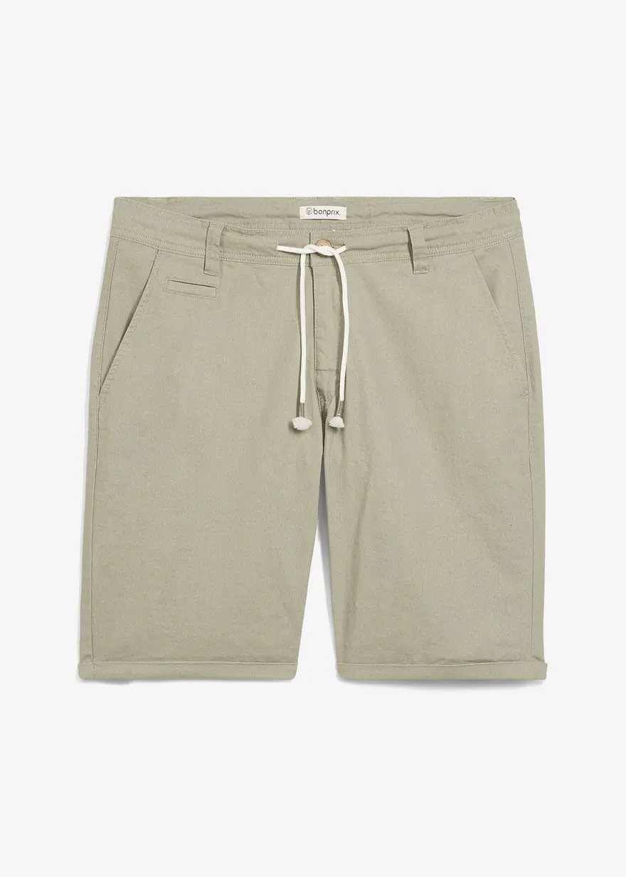Regular Fit Bermuda mit Leinen