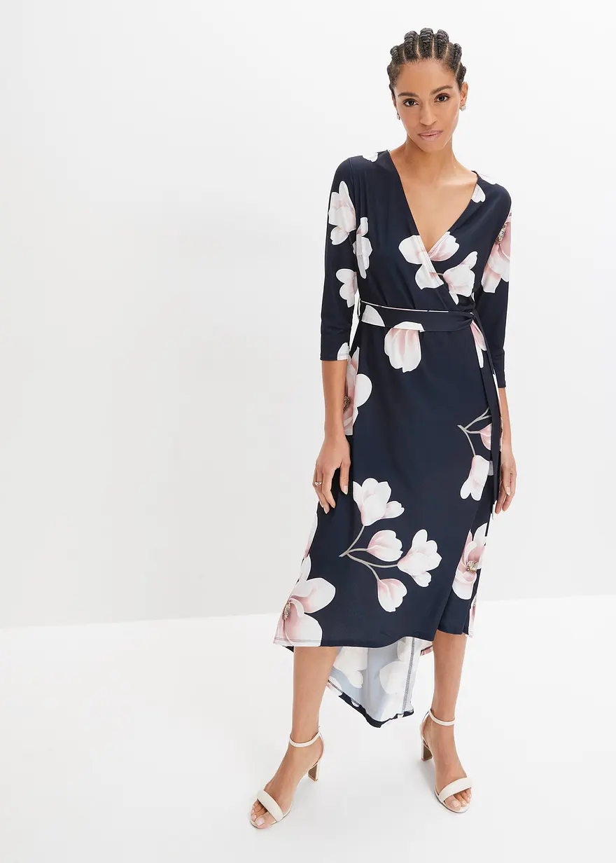 Vokuhila-Kleid aus Jersey mit Bindeband
