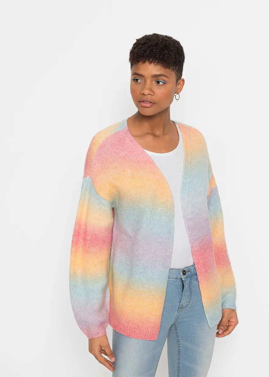 Grobstrickjacke aus weichem Woll-Mix