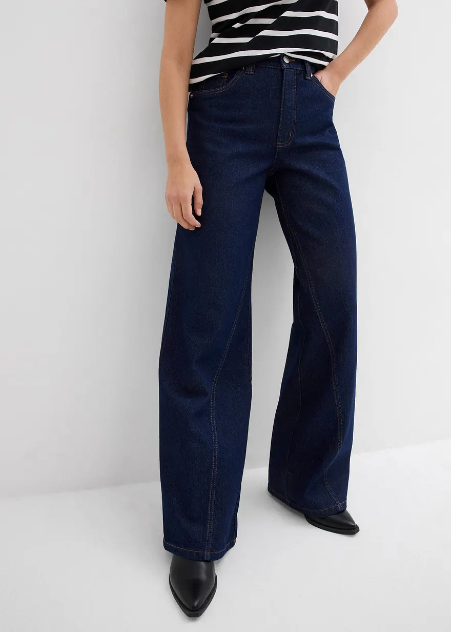 Wide-Leg-Jeans High Waist, Low Stretch